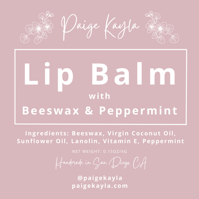 Beeswax + Peppermint Lip Balm